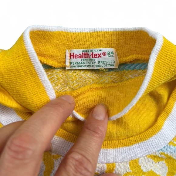 Vintage Yellow and Blue Baby Romper - Picture 2 of 4